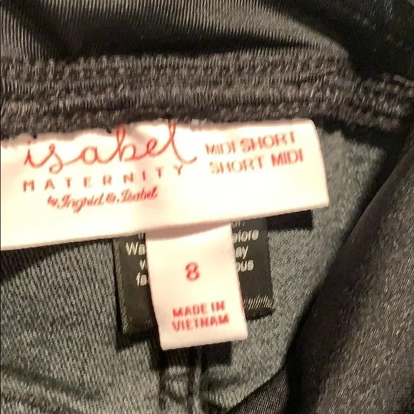 Isabel Maternity MIDI Shorts Black 8 waist 29 NWT - Picture 6 of 12